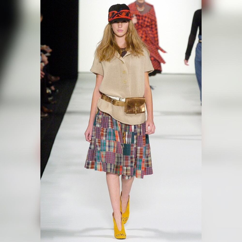 Vintage Marc Jacobs Plaid Patchwork Dress Womens size 6 FW 2005 Runway - Picture 3 of 16
